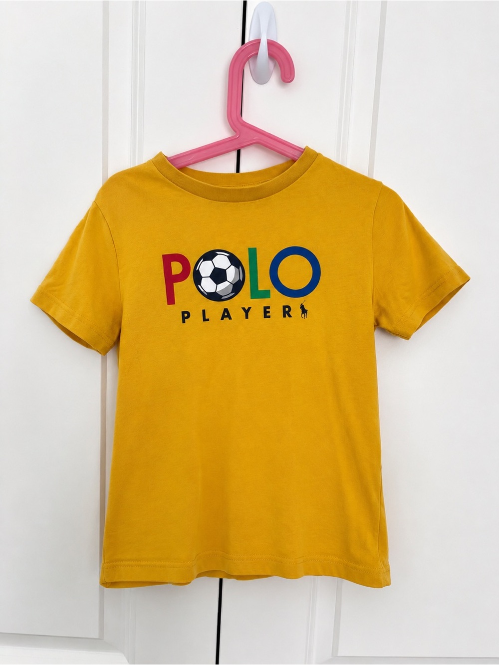 Polo by Ralph Lauren Boys' Yellow Soccer Logo Tee